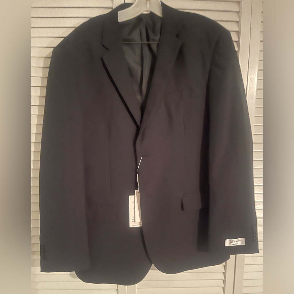 Nwt L&S France Men's Black Alfredi Sportscoat Size 42r Handmade Tailored